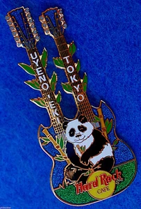 UYENO-EKI TOKYO GIANT PANDA BAMBOO DN SG GIBSON GUITAR Hard Rock Cafe PIN - Picture 1 of 1
