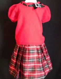 Gymboree Girls “Holiday Classics” Red Sweater & Plaid Skirt NEW! Sz 5 - Picture 1 of 3