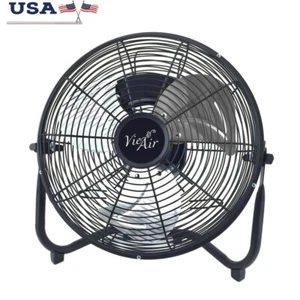 High Velocity All Metal Floor Fan 3 Speeds Adjustable Tilt Indoor Cooling Balck - Picture 1 of 5