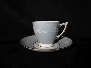 Minton Grey Cameo Demi-Tasse Cup & Saucer - Picture 1 of 2