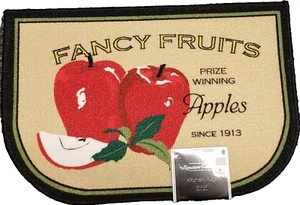 Printed Nylon Kitchen Rug (nonskid back) (16"x24") APPLES, FANCY FRUITS, Sig - Picture 1 of 12