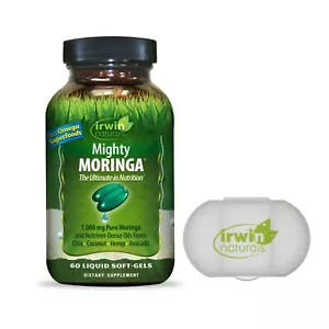 Irwin Naturals Mighty Moringa 1000mg with Omega Superfoods and Pill Case - Picture 1 of 6
