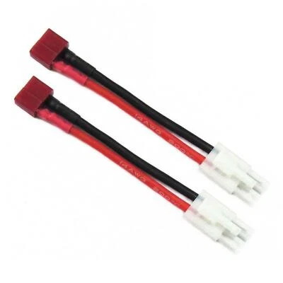 2pcs Tamiya Male Connector to Deans T Style Female Plug Cable Adapter Wire - Image 1 of 4