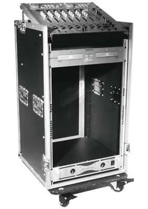 17/10HE Winkelrack Kombicase L-Rack DJ PA Rack mit Rollen Discorack Flightcase - Picture 1 of 12