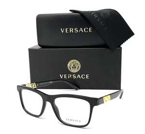 New Versace Reading Glasses MOD. 3319 GB1 53-17 145 Black & Gold Frames Readers - Picture 1 of 8