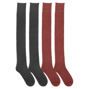 2 Pairs Thigh High Socks Long Thigh Socks Women Thigh High Stockings Knee - Picture 1 of 12