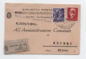 BIGLIETTO POSTALE DA MILANO A MESERO DEL 17.04.1945 - Foto 1 di 2