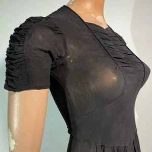 Antique Silk Chiffon Dress • 1940s - 50s • XS - Picture 1 of 7