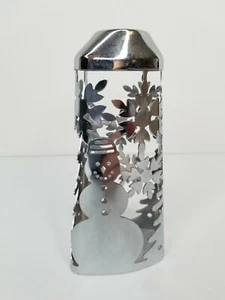 Bath & Body Works Soap Hand Soap Dispenser Silver Snowman Cover Sleeve - Picture 1 of 8