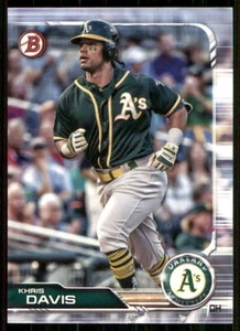 2019 BOWMAN BASE #9 KHRIS DAVIS ATHLETICS - Picture 1 of 2