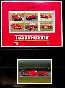 GRENADA Sc 2536-7 NH MINISHEET+S/S OF 1996 - CARS - FERRARI - (DF25) - Picture 1 of 1