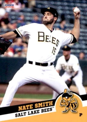 2016 Salt Lake Bees Choice #13 Nate Smith Spokane Washington WA Baseball Card - Image 1 of 2