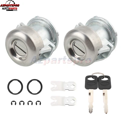 2x Front Door Lock Cylinder & Keys For Ford F250 F350 F450 Super Duty 1997-2007 - Image 1 of 4