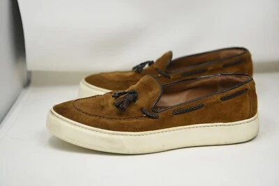 Barneys Nueva York Gamuza Coñac Mocasines Italianos Zapatos Sin Cordones Tenis Para Hombres 10 Foto 1 de 4