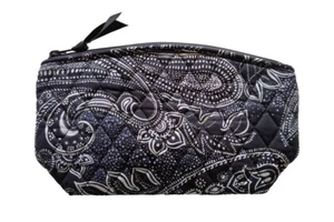 NWT Vera Bradley Medium Travel Cosmetic in Stellar Paisley Black Quilted Cotton - Picture 1 of 6