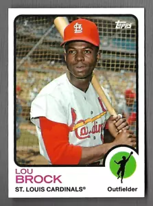 LOU BROCK 2014 TOPPS RETRO!!! CARTOLINA DA INSERIRE #45 CARDINALS HOF - Foto 1 di 2