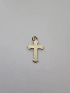 Vintage 925 Sterling Silver Cross Charm/Pendant - Picture 1 of 2
