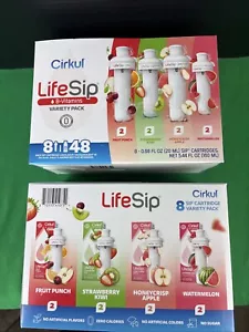 Cirkul Lifesip Flavored Water Cartridge 8 Pack Variety Pack EXP 05/26 TWO CASES - Picture 1 of 8