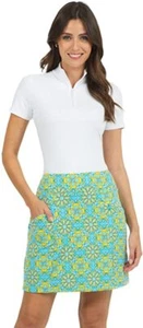 NWT Ladies IBKUL Scarlet Turquoise GOLF TENNIS STRAIGHT SKORT XS S M L & XL - Picture 1 of 1