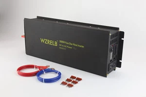 WZRELB 3000W DC to AC Off Grid Pure Sine Wave Inverter Converter Aluminum Led - Picture 1 of 5