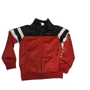 Boys Nike Track Jacket Red Full Zip Youth Kids - Size 5 - Picture 1 of 3