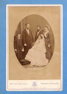 PHOTO CDV / COUPLE DE MARIÉS / STUDIO DELAHAYE LAVAL ( 56 ) - Picture 1 of 2