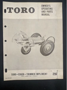 1956 Toro Kantenschneider Trimmer Gerät Betriebs- und Teilehandbuch Prospekt - Bild 1 von 3