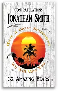 Retirement Gift Personalized Plaque - Picture 1 of 6