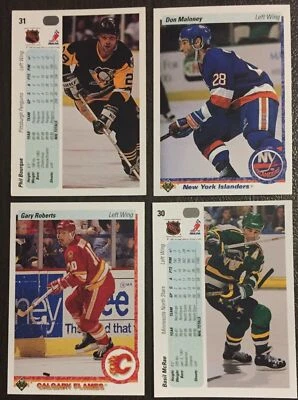 ( U SELECT CARDS ) 1990-91 UPPER DECK HOCKEY SINGLES 201-400**🔽 - Image 1 of 3