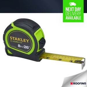 Stanley Hi Viz Tylon Pocket Measuring Tape 8M - XMS23TAPE8