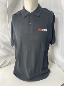 Brand New Men's Shirt 💯 Cotton Polo T-Shirt XL Embroider Black Collar Vividseat - Picture 1 of 8
