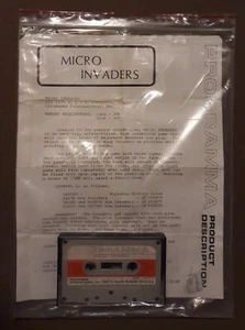 Micro Invaders von Programma International für Apple II+,IIe 1979 Cassette TAPE - Bild 1 von 2