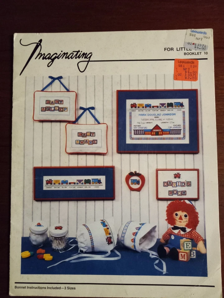 Vintage Imaginating FOR LITTLE BOYS Counted Cross Stitch Pattern Booklet 10 - Image 1 of 1