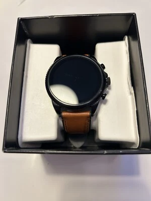 Fossil Gen 6  44mm Edelstahlgehäuse mit Lederarmband  in braun (Bluetooth)  - Bild 1 von 4