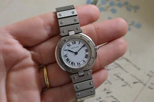 Cartier Santos Ronde Vendome 8192 Stainlees Steel Date Unisex 33MM Quartz Watch - Picture 1 of 10
