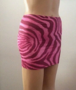 Minirock Rosa Tiger Animal Print Bodycon Kurz Stretch Damen Party Club M173 - Bild 1 von 12