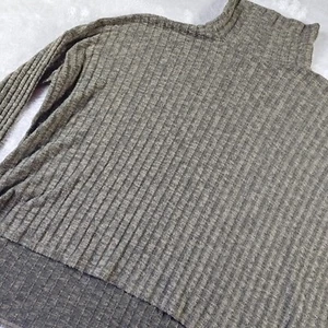 American Eagle Turtle Neck Womens M Dark Forest Green High-Low Hem Long Sleeve - Picture 1 of 12
