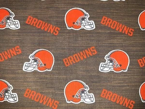 BTY Cleveland Browns Cotton Quilt Fabric - Picture 1 of 1