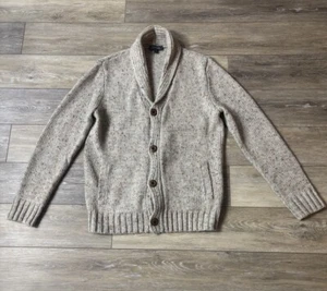 Express Cardigan Men’s Sz L Sweater Wool Blend Grandpa Cabincore Preppy Academia - Picture 1 of 6