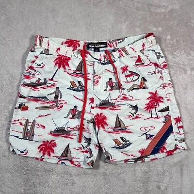 Reyn Spooner Swim Shorts Size 34 Waist Blue Gray Hawaii Aloha Beach Surf Lined - Image 1 of 4