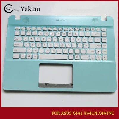 PARA ASUS X441 X441N X441NC Azul Laptop C Carcasa Cubierta Superior Apoyamanos Teclado Foto 1 de 4