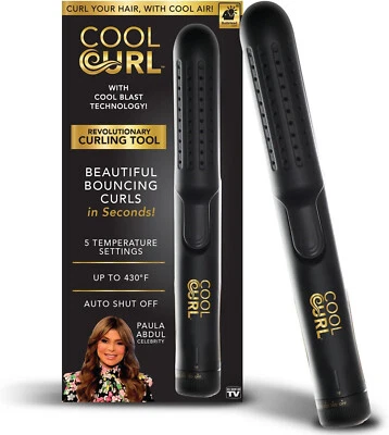 Roxy Cool Curl Lockenstab & Glätteisen mit genialem Cool Blast Finish in Schwarz - Bild 1 von 4