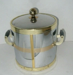 Cubo de hielo Elegance by Kraftware vintage plateado con asas de ajuste de Dios usado - Imagen 1 de 12