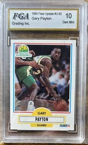 1990 FLEER UPDATE BASKETBALL #U-92 GARY PAYTON ROOKIE FGA GEM MINT 10 - Picture 1 of 2