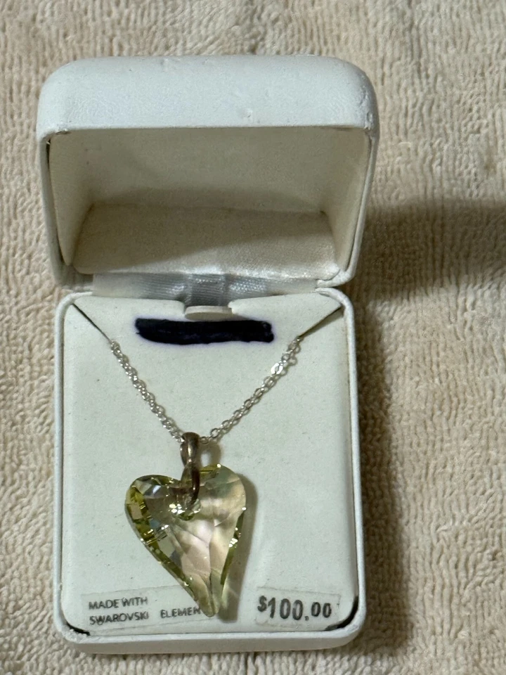 Hecho con Cristales de Swarovski Elementos AB Colgante Collar de Plata 925 Foto 1 de 1