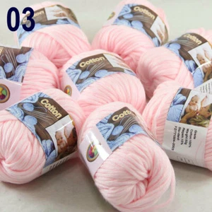 Sale 8SkeinsX50gr Soft Worsted Cotton Rugs Crocheted Hand Knitting Yarn 03 - Picture 1 of 12