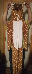 Women's PJs Fawn Deer Buck Costume Spirit Halloween Small 1 Piece Hoodie Zip - Bild 1 von 5
