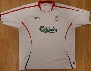 Original Vintage Liverpool FC Trikot Gr 2XL Reebok Weiß Rot Gebraucht England - Bild 1 von 10
