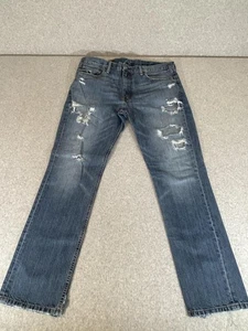 Levis 511 Jeans Herren 38x32 Blau Slim Fit Straight Distressed Denim Medium Wash - Bild 1 von 24