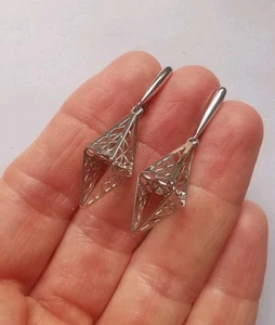 Pendientes colgantes GEMPORIA de plata de ley diseño interesante R5L - Imagen 1 de 3